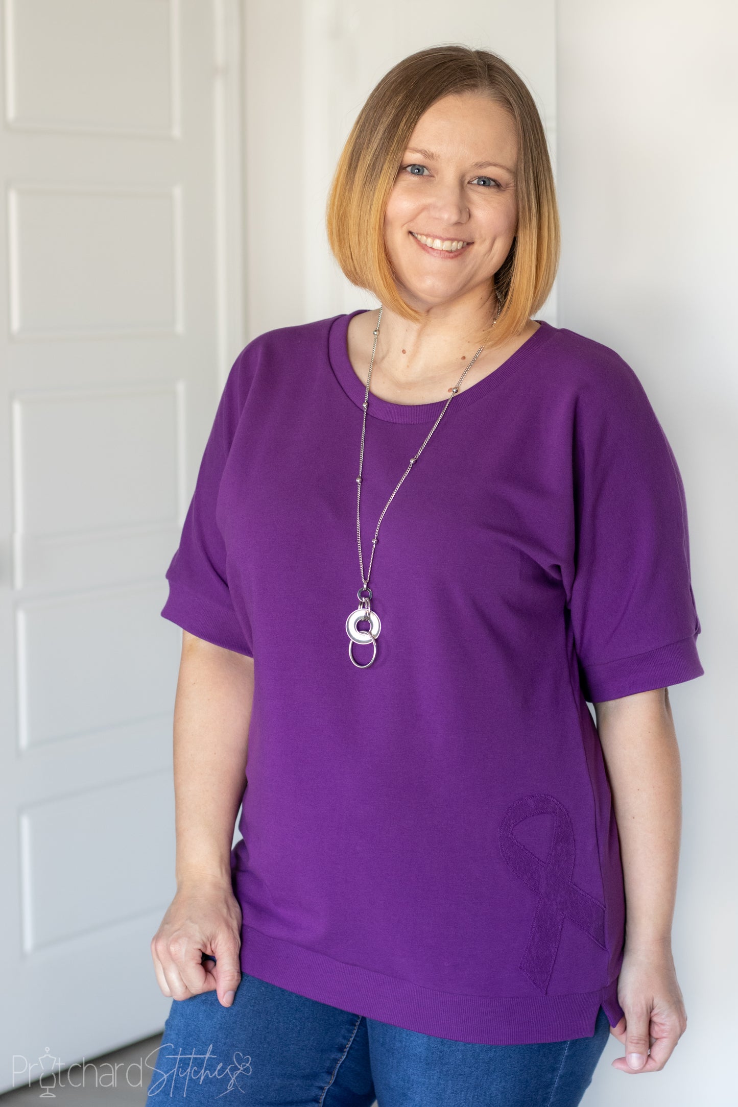 Organic Cotton Spandex French Terry - Imperial Purple