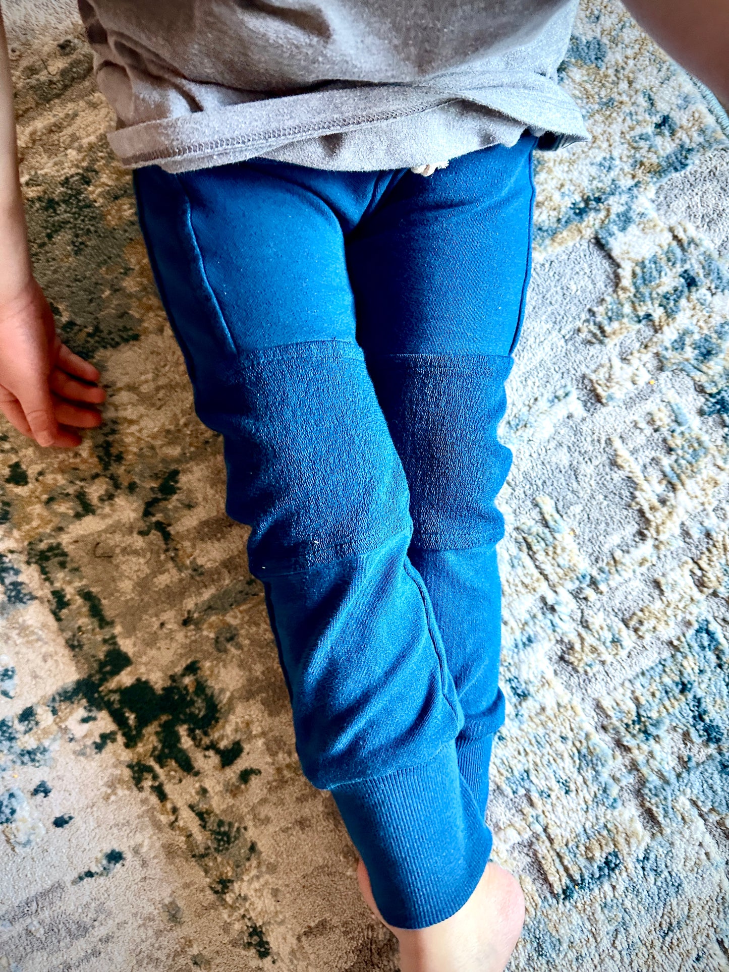 Organic Cotton Spandex French Terry - Blue Opal