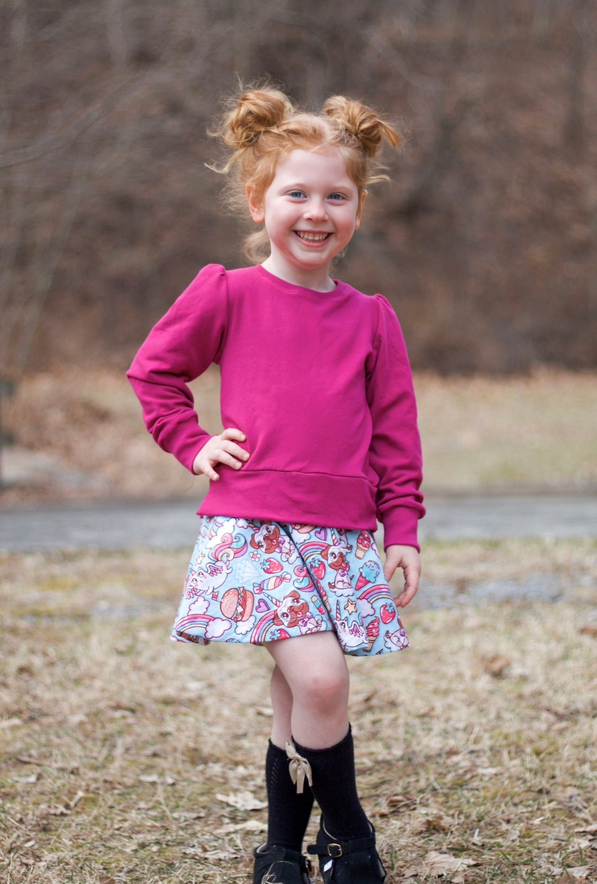 Organic Cotton Spandex French Terry - Festival Fuchsia