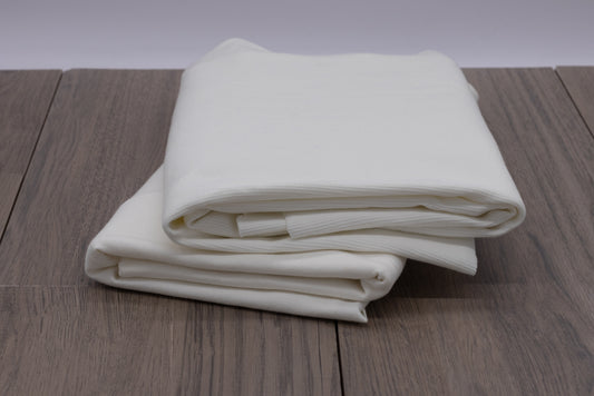 Organic 2x1 Rib - Cloud White