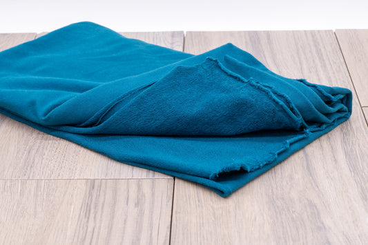 Organic Cotton Spandex French Terry - Blue Opal